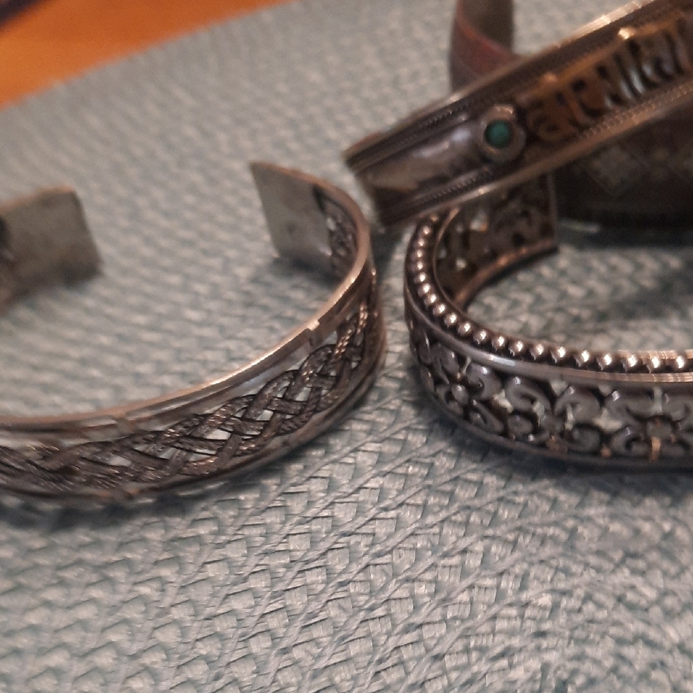 Set of Silver-Tone Cuff Bracelets - Picture 7 of 7